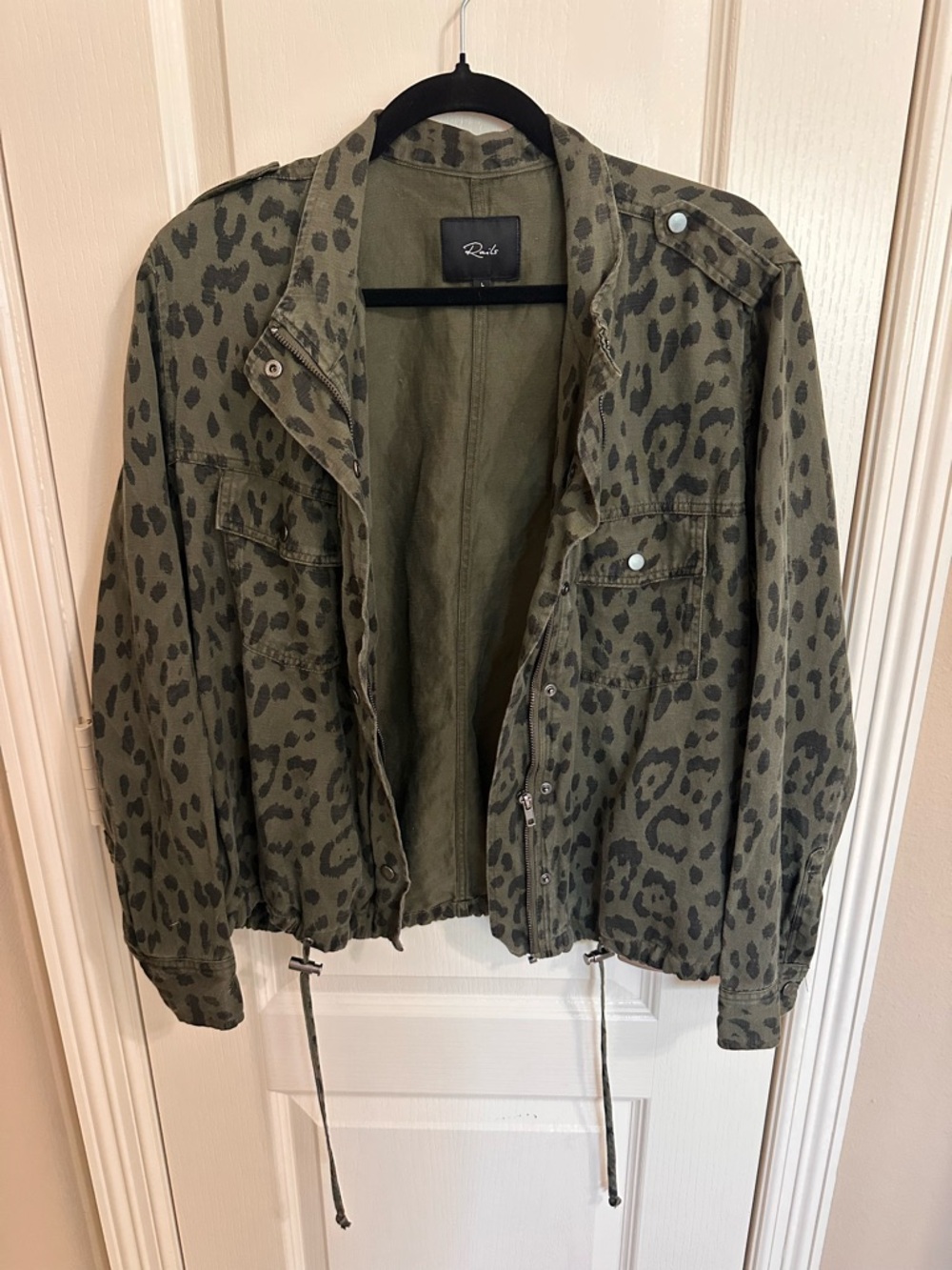 Rails Olive Green Leopard Collins Jacket
